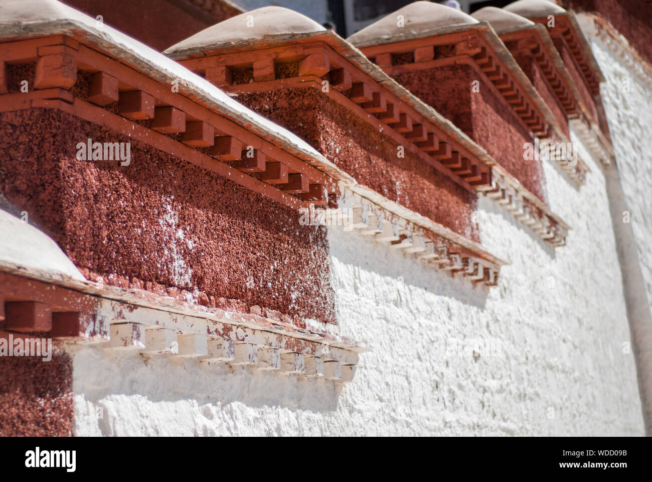 In prossimità del Palazzo del Potala antisismico, architettura. Foto Stock