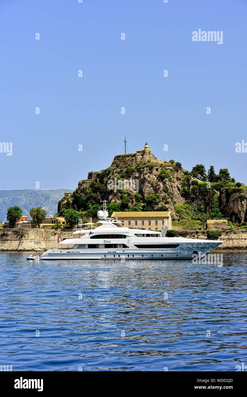 Elena yacht di lusso,Corfù, Grecia, isole Ionie Foto Stock