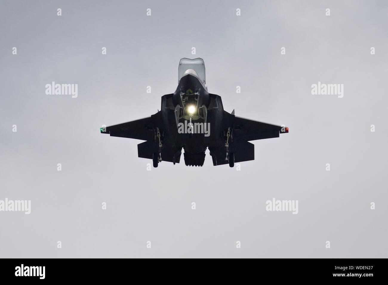 Lockheed Martin F-35B Lightning airborne al 2019 Royal International Air Tattoo Foto Stock