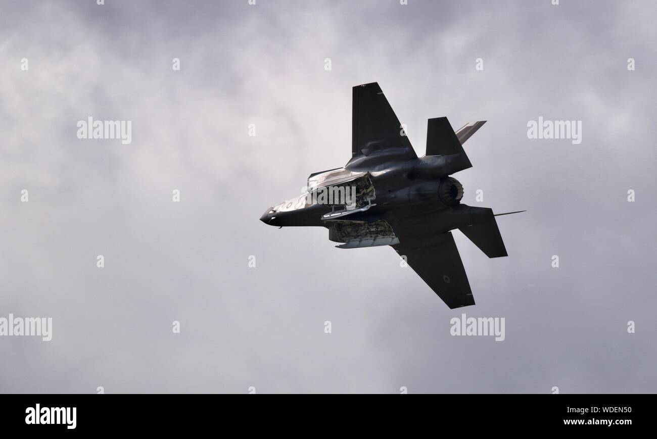 Lockheed Martin F-35B Lightning airborne al 2019 Royal International Air Tattoo Foto Stock