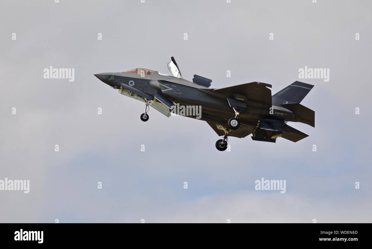 Lockheed Martin F-35B Lightning airborne al 2019 Royal International Air Tattoo Foto Stock