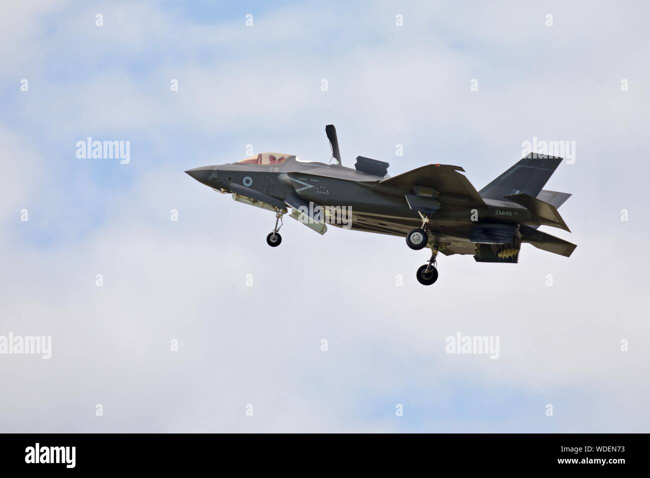 Lockheed Martin F-35B Lightning airborne al 2019 Royal International Air Tattoo Foto Stock