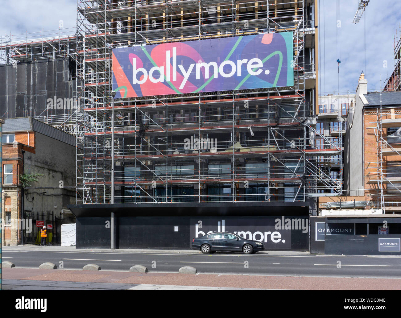 A Ballymore progetto di costruzione sul molo nord del fiume Liffey, Dublino, Irlanda. Foto Stock