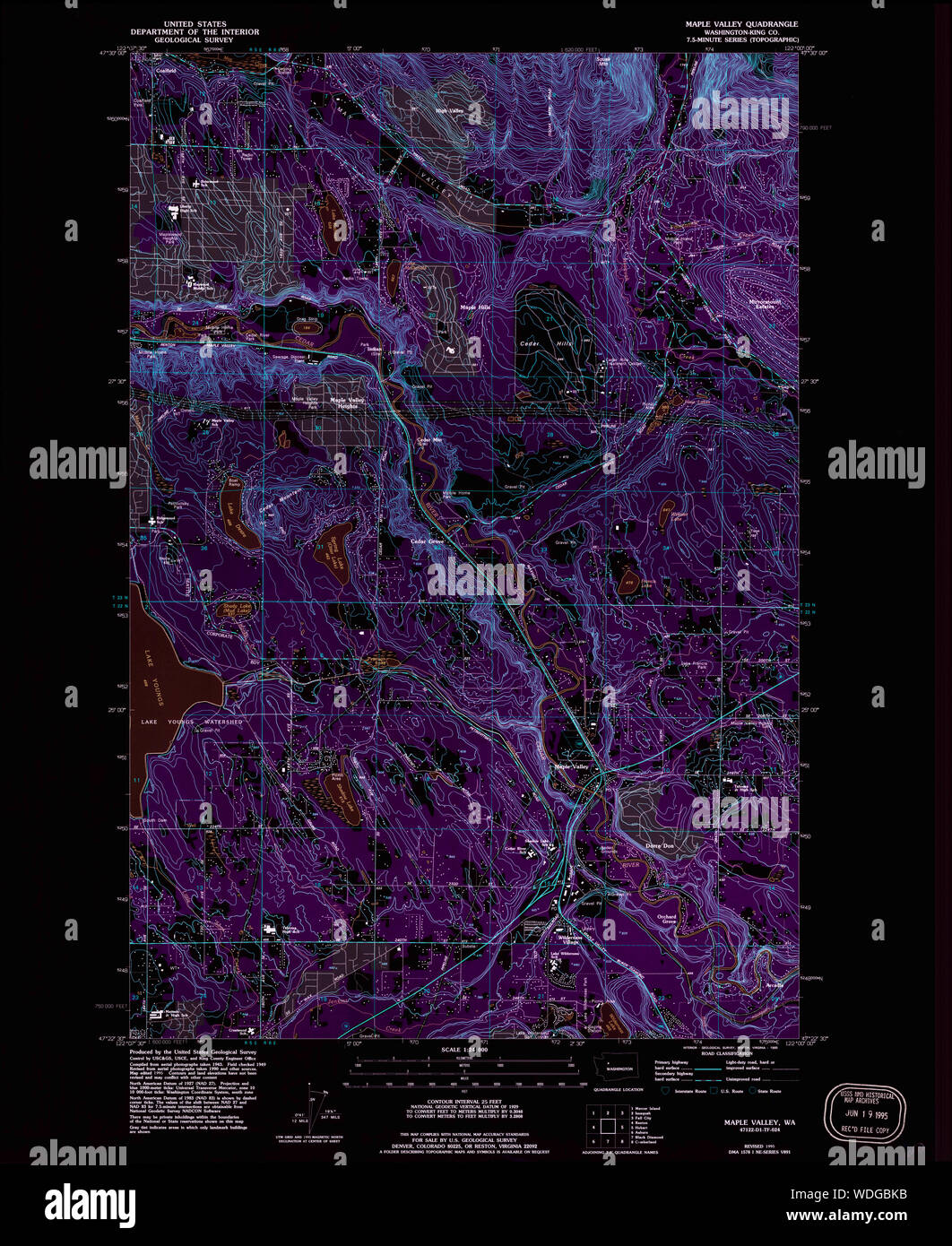 Mappa della valle degli aceri immagini e fotografie stock ad alta
