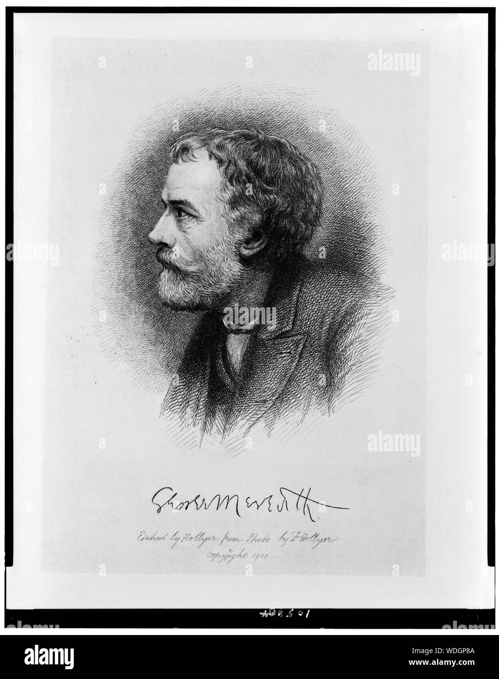 George Meredith / attaccato da Hollyer da foto di F. Hollyer. Abstract/medio: 1 stampa : incisione. Foto Stock