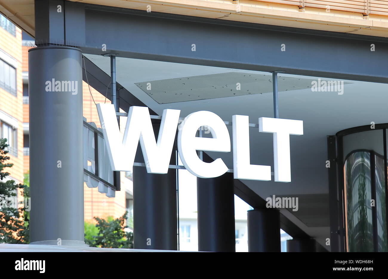 WELT TV canale di notizie della Germania Foto Stock