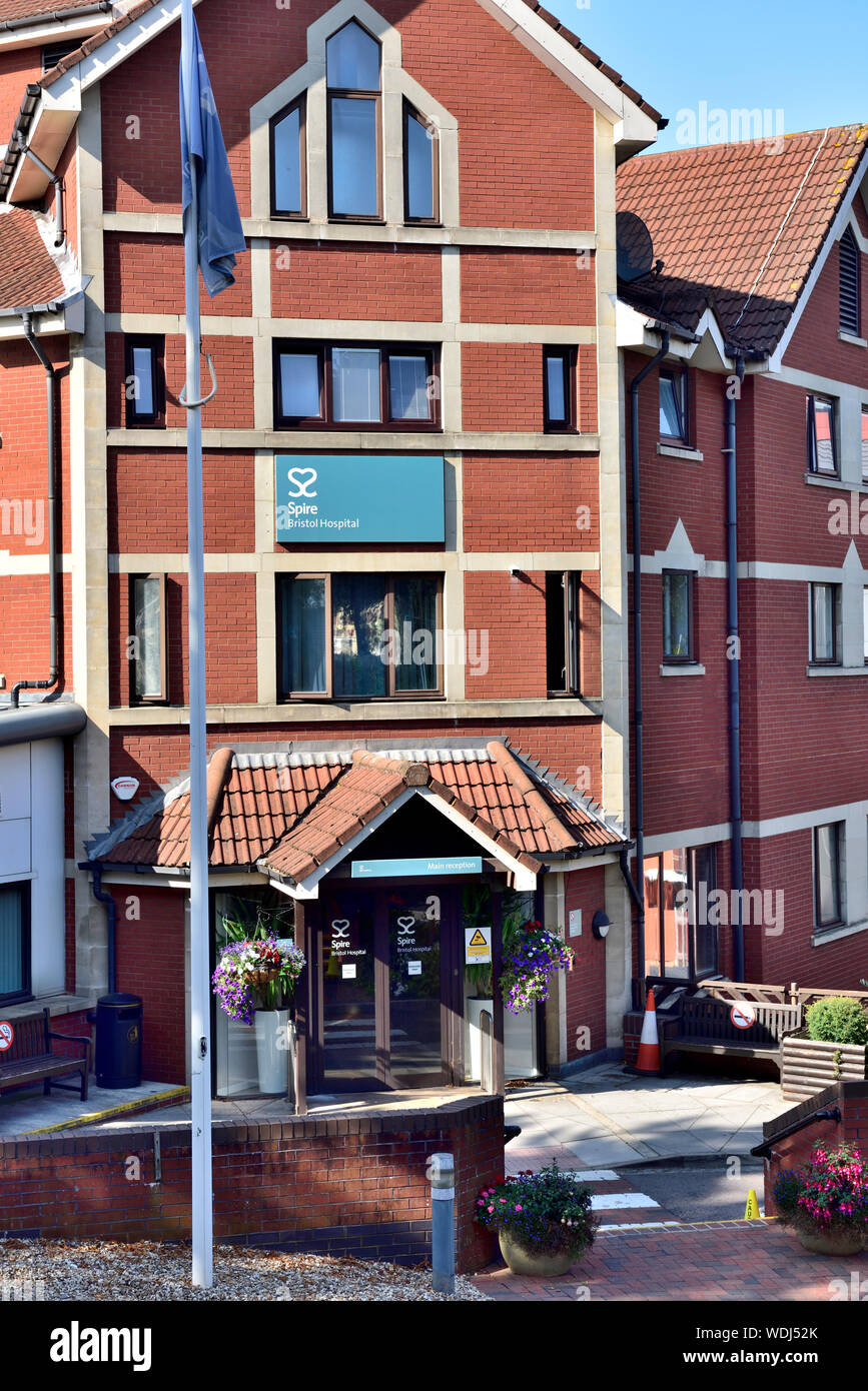 Ingresso anteriore della guglia Bristol Hospital, private per trattamenti medici, REGNO UNITO Foto Stock