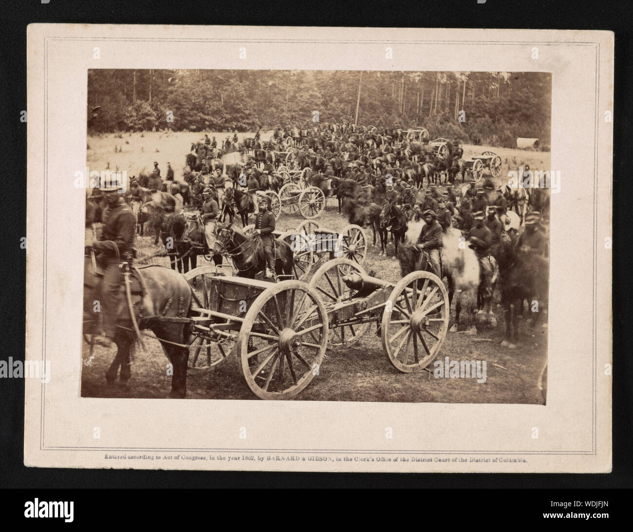 Gibson batteria di artiglieria a cavallo, vicino Fair Oaks, Va. Abstract/medio: 1 fotografia : albume silver stampa sulla scheda mount 11,5 x 15 cm (mount) Foto Stock