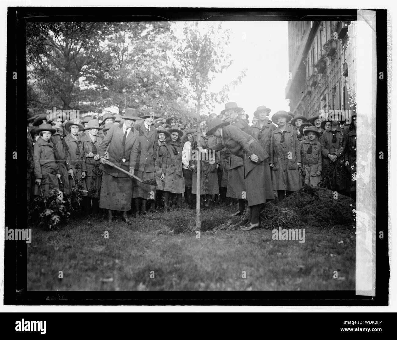 Girl Scouts albero impianto in onore di Juliette bassa, 10/31/25 Abstract/medio: 1 negativi : vetro 4 x 5 in. o più piccolo Foto Stock