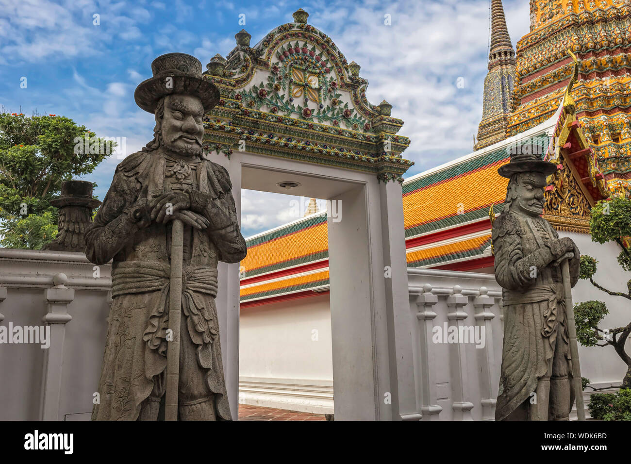 Wat Pho è il bellissimo tempio a Bangkok, in Thailandia. Foto Stock