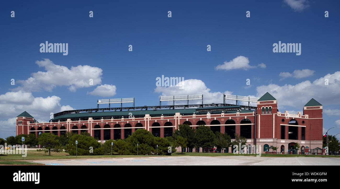 Globe Life Park, il campo di casa dei Texas Rangers Major League Baseball team in Arlington, Texas Foto Stock