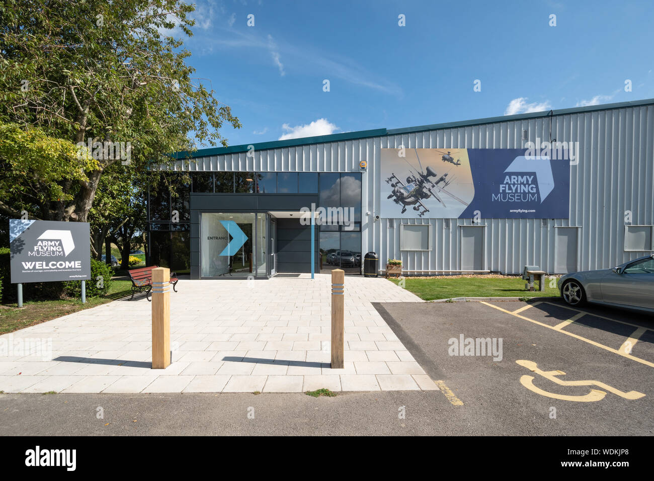 L'esercito battenti Museum a Middle Wallop airfield, Hampshire, Regno Unito Foto Stock