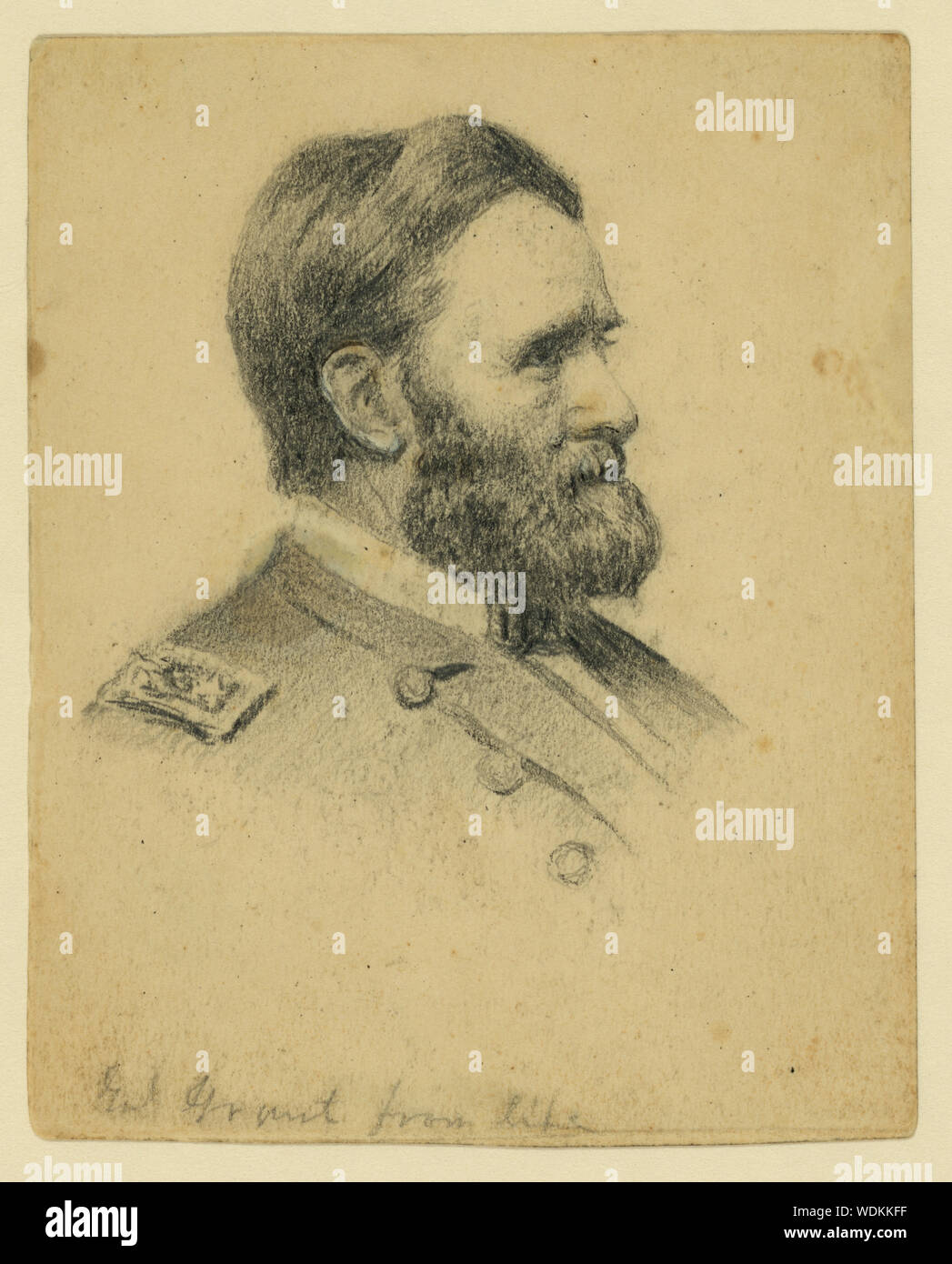 Gnl concedere dalla vita Abstract/medio: 1 disegno su carta crema : matita 10.6 x 8.5 cm. (Foglio). Foto Stock