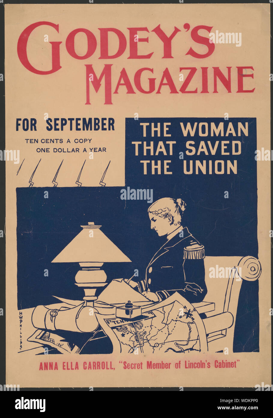 Godey's Magazine per il mese di settembre. La donna che ha salvato l'Unione Abstract/medio: 1 : Stampa foglio a colori 51 x 35 cm (formato poster) Foto Stock