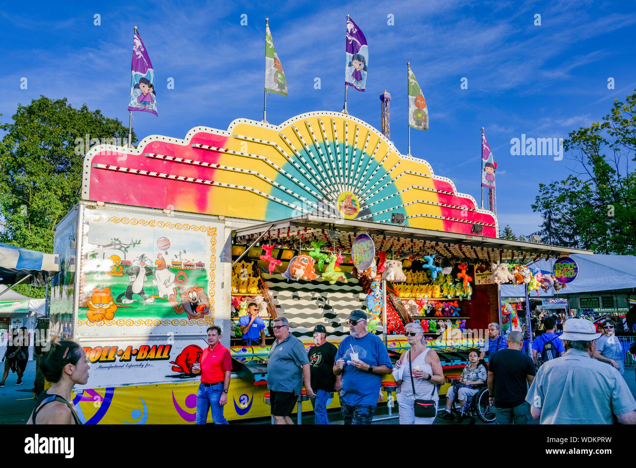 Gioco di Midway, PNE Fair, Pacific National Exhibition, Hastings Park, Vancouver, British Columbia, Canada Foto Stock