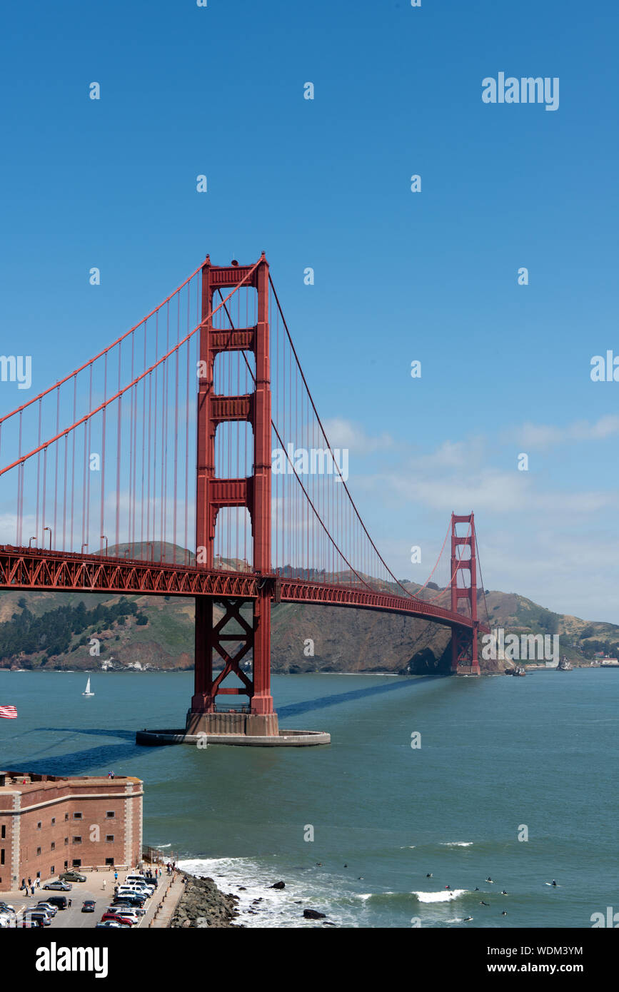 Golden Gate Bridge di San Francisco, California Foto Stock
