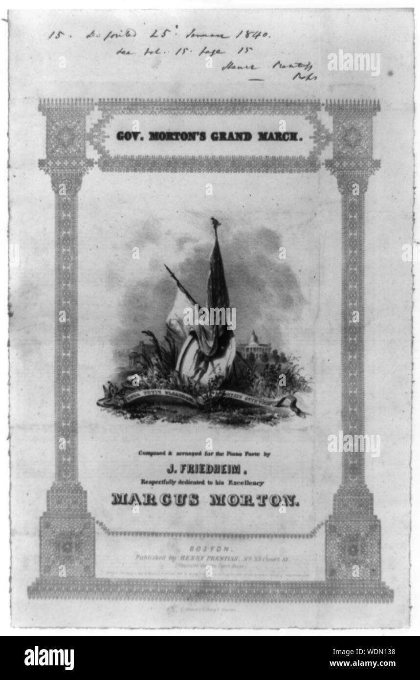 Gov. Morton's grand marzo Abstract/medio: 1 stampa : Litografia stampato in nero e rosso su carta intessuta 26.4 x 20.2 cm. (Immagine) Foto Stock
