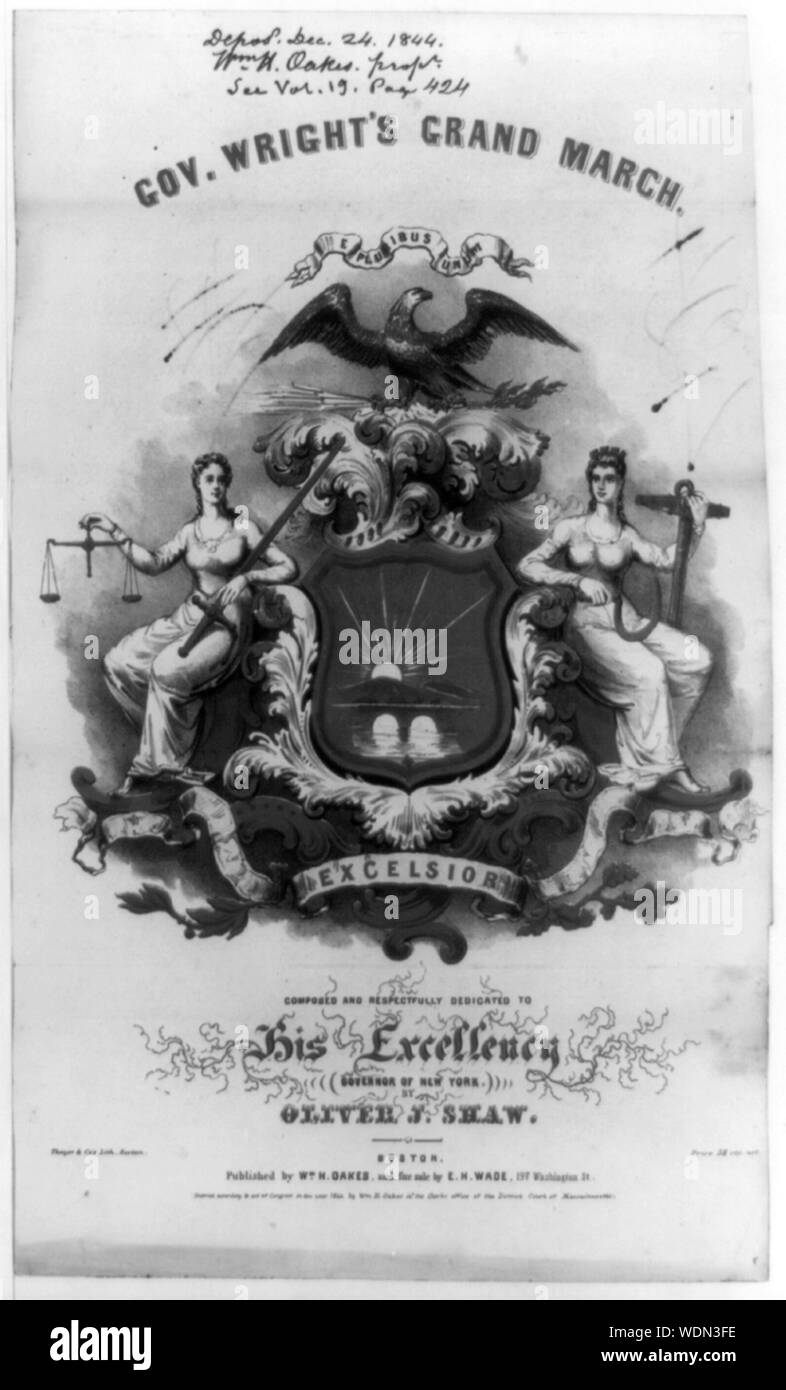 Gov. Wright's grand marzo Abstract/medio: 1 stampa : Litografia stampato a colori su carta intessuta 35,6 x 22,7 cm. (Foglio) Foto Stock