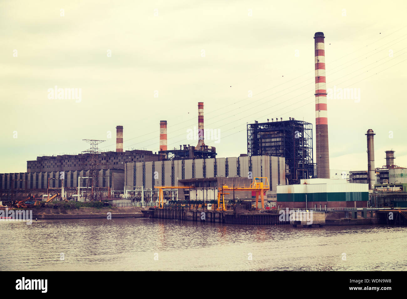 Non fumatori di pile di centrale termica di Buenos Aires Foto Stock