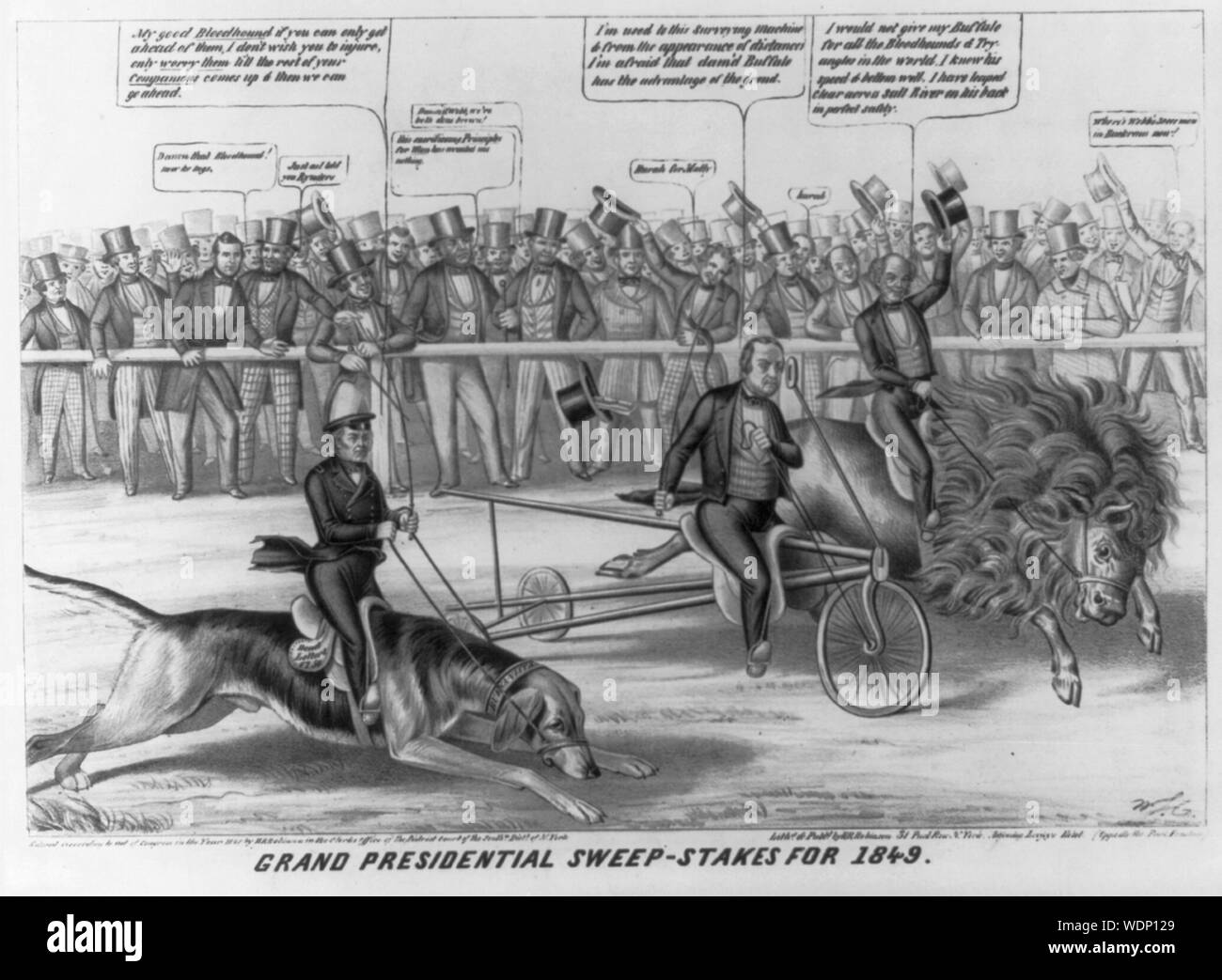 Grand sweep presidenziale-picchetti per 1849 Abstract/medio: 1 stampa : litografia su carta intessuta 26,9 x 37,4 cm. (Immagine) Foto Stock