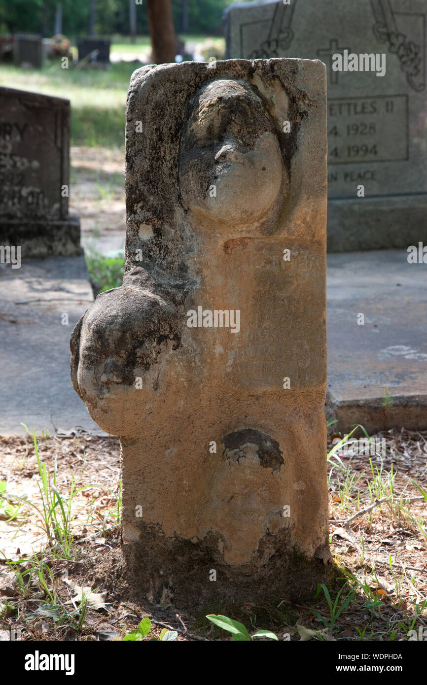 Le lapidi del cimitero, Mt. Nebo, Alabama Foto Stock