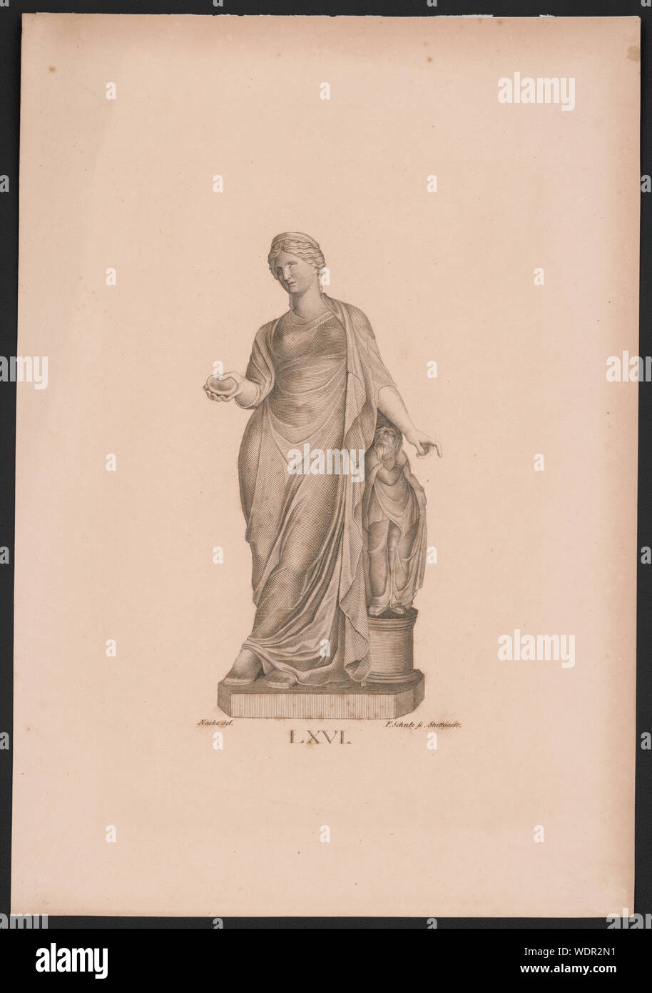 Statua greca di un uomo e di una donna Foto Stock