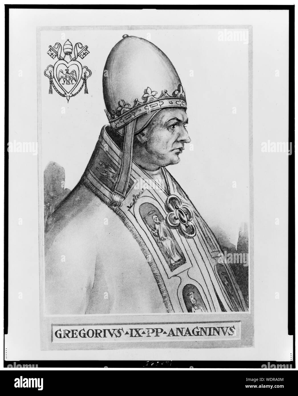 Gregorius IX PP Anagninus Abstract/medio: 1 photomechanical print. Foto Stock