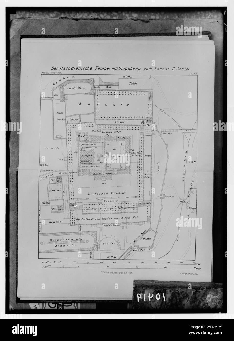 Piano terreno di il Tempio di Erode & ambiente secondo la dott.ssa Schick. Abstract/medio: G. Eric e Edith Matson Collezione fotografica Foto Stock