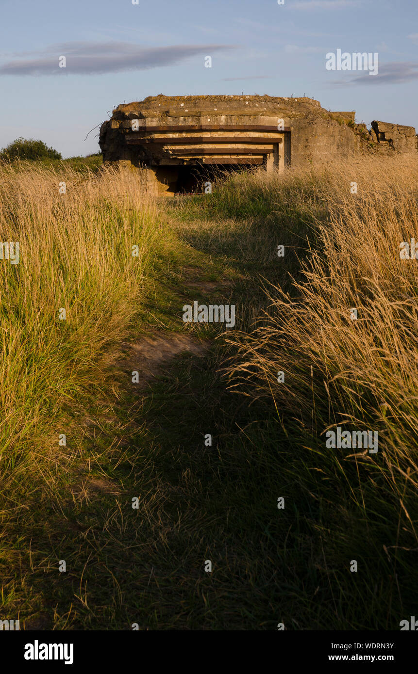 Point du Hoc in Normandia Foto Stock
