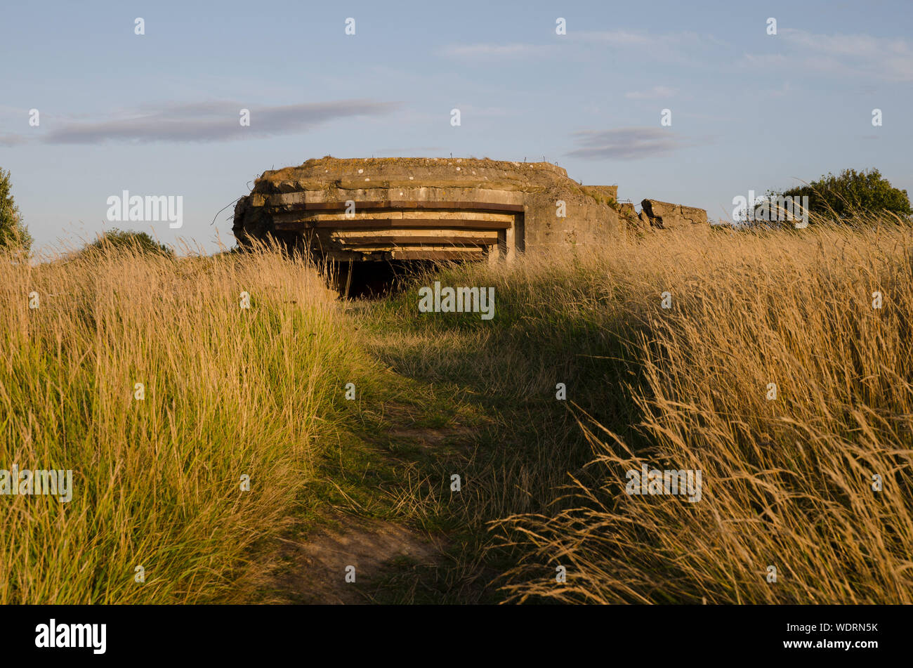 Point du Hoc in Normandia Foto Stock