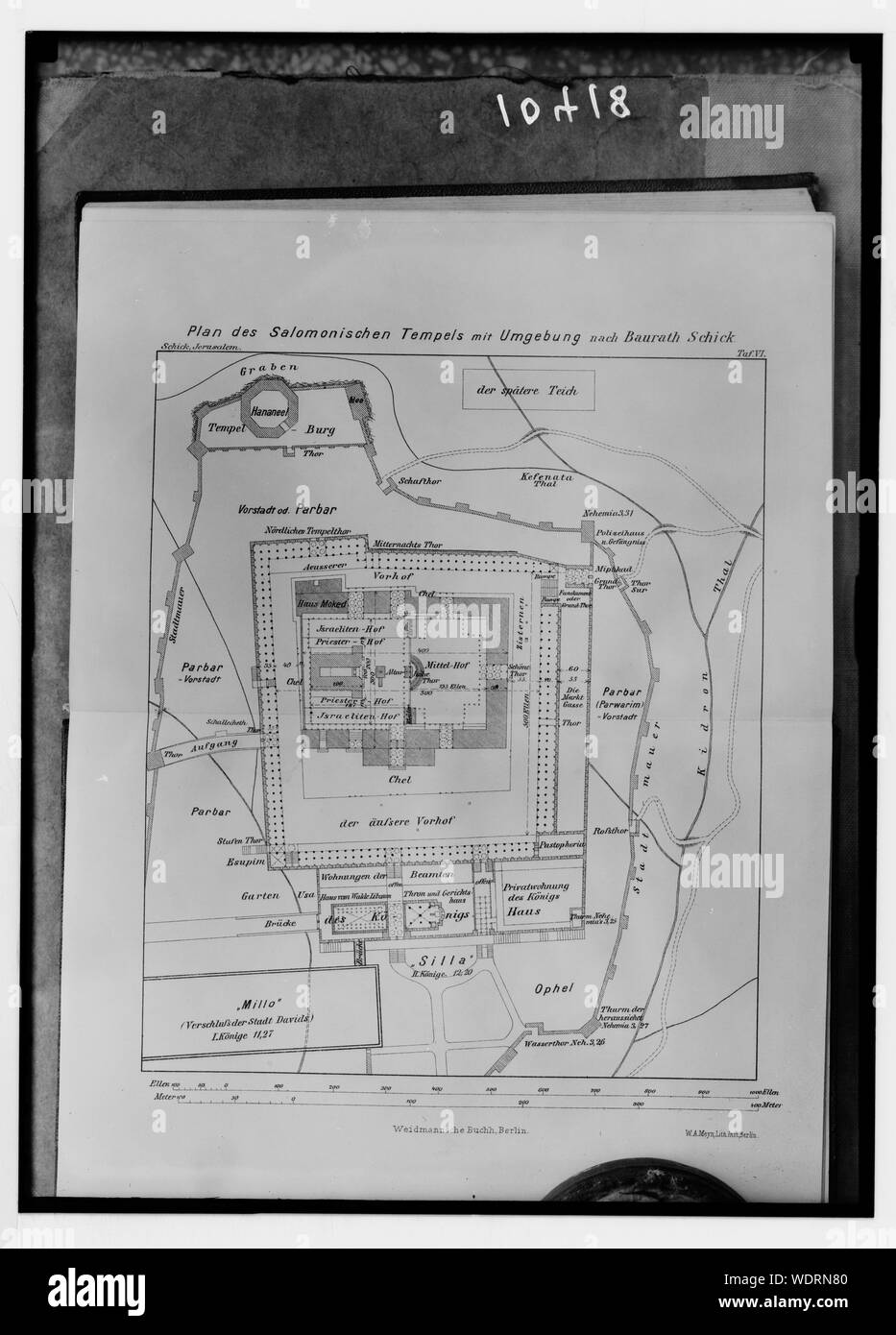 I piani di massa del Tempio di Salomone & ambiente secondo la dott.ssa Schick Abstract/medio: G. Eric e Edith Matson Collezione fotografica Foto Stock