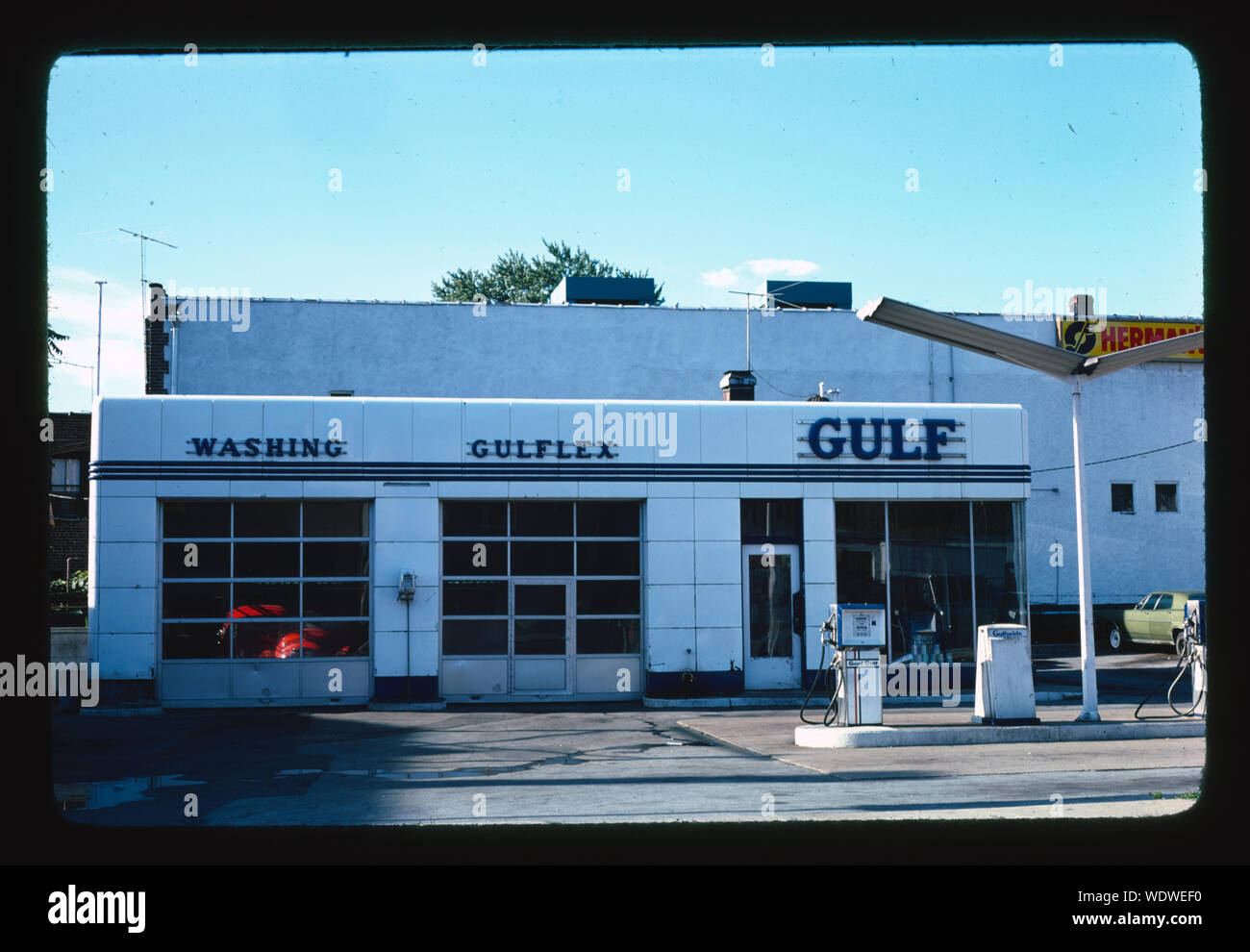 Stazione del golfo, porto di Chester, New York Foto Stock