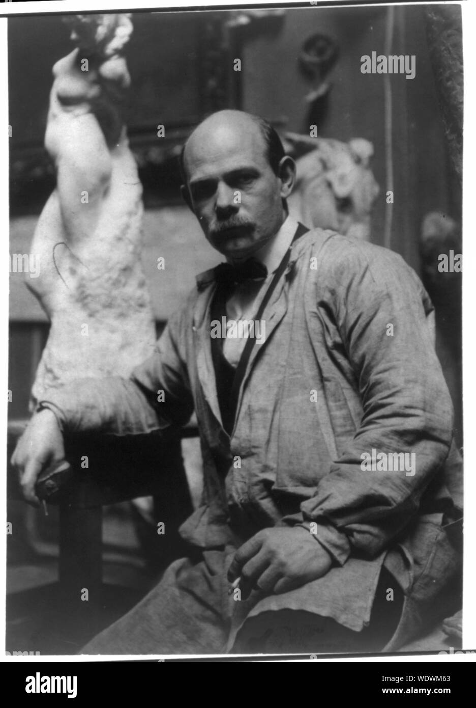 Gutzon Borglum, busto, profilo astratto/medio: 1 stampa fotografica. Foto Stock