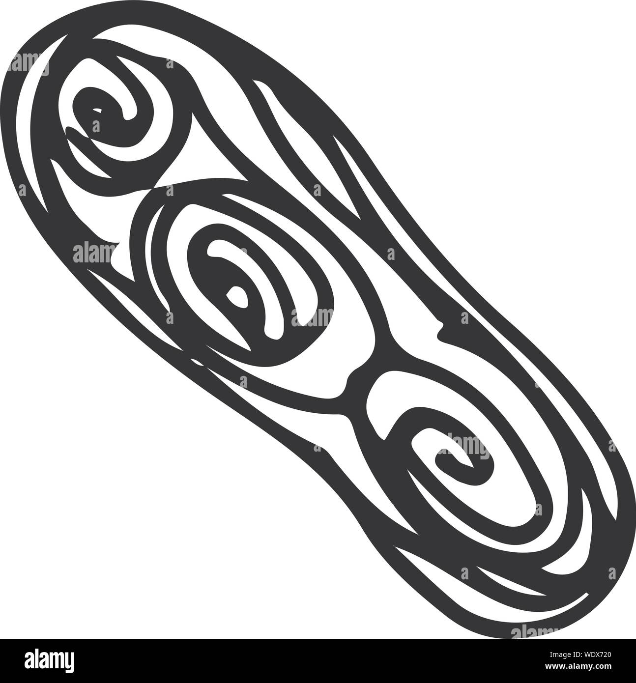 Profilo di microbi icona vettore. Isolato nero semplice elemento linea illustrazione da un concetto medico. Vettoriale modificabile microbo corsa. Icona di virus. Mano Illustrazione Vettoriale