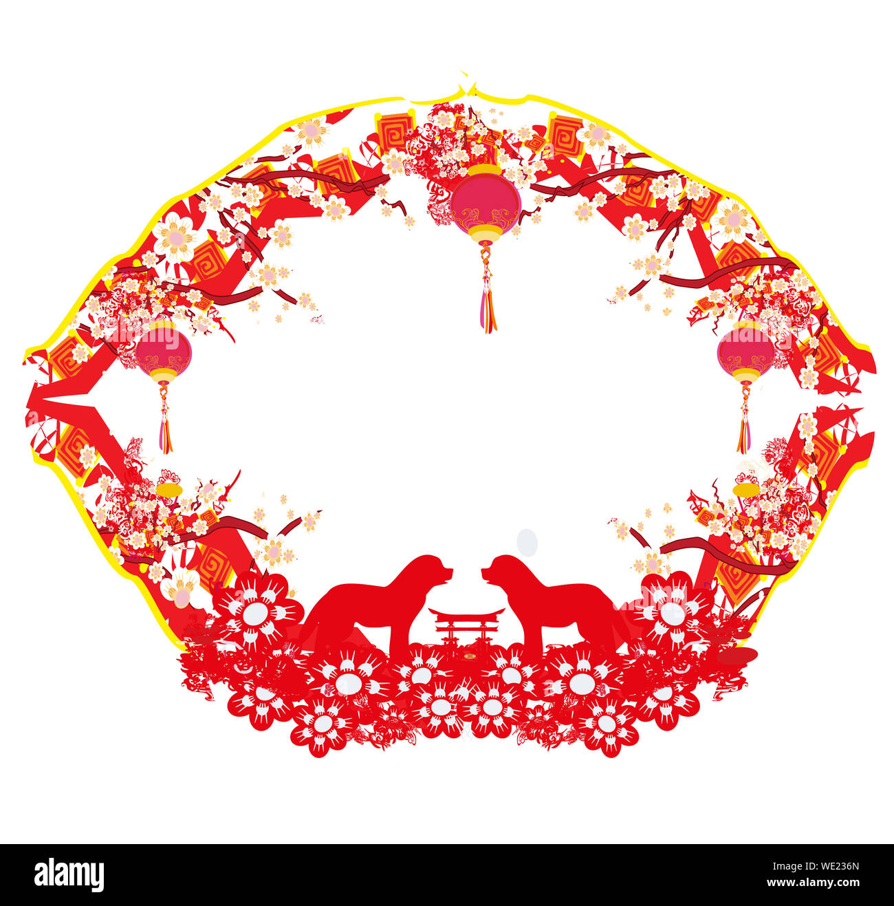 Zodiaco Cinese anno del cane Foto Stock