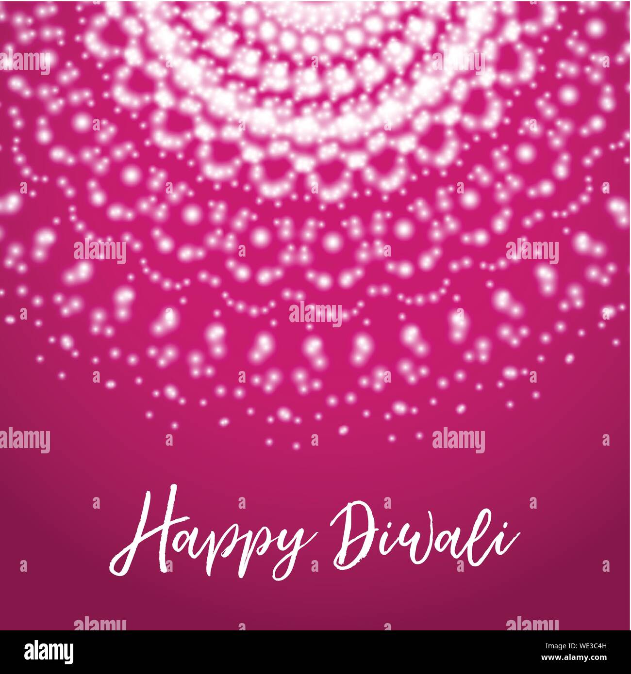 Felice Diwali. Vector biglietto di auguri con shine rangoli Illustrazione Vettoriale