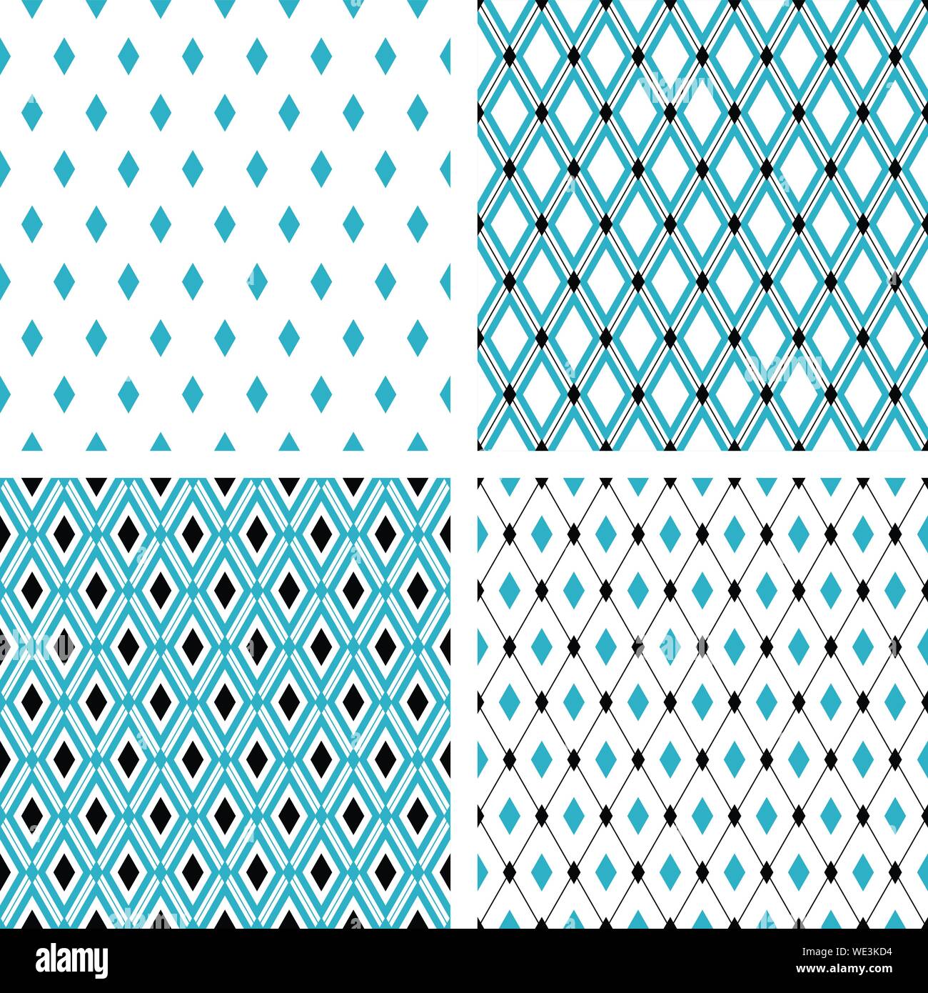 Set di vector seamless pattern maschio con rombi. La carta di avvolgimento, sfondo, fashion design stampa Illustrazione Vettoriale