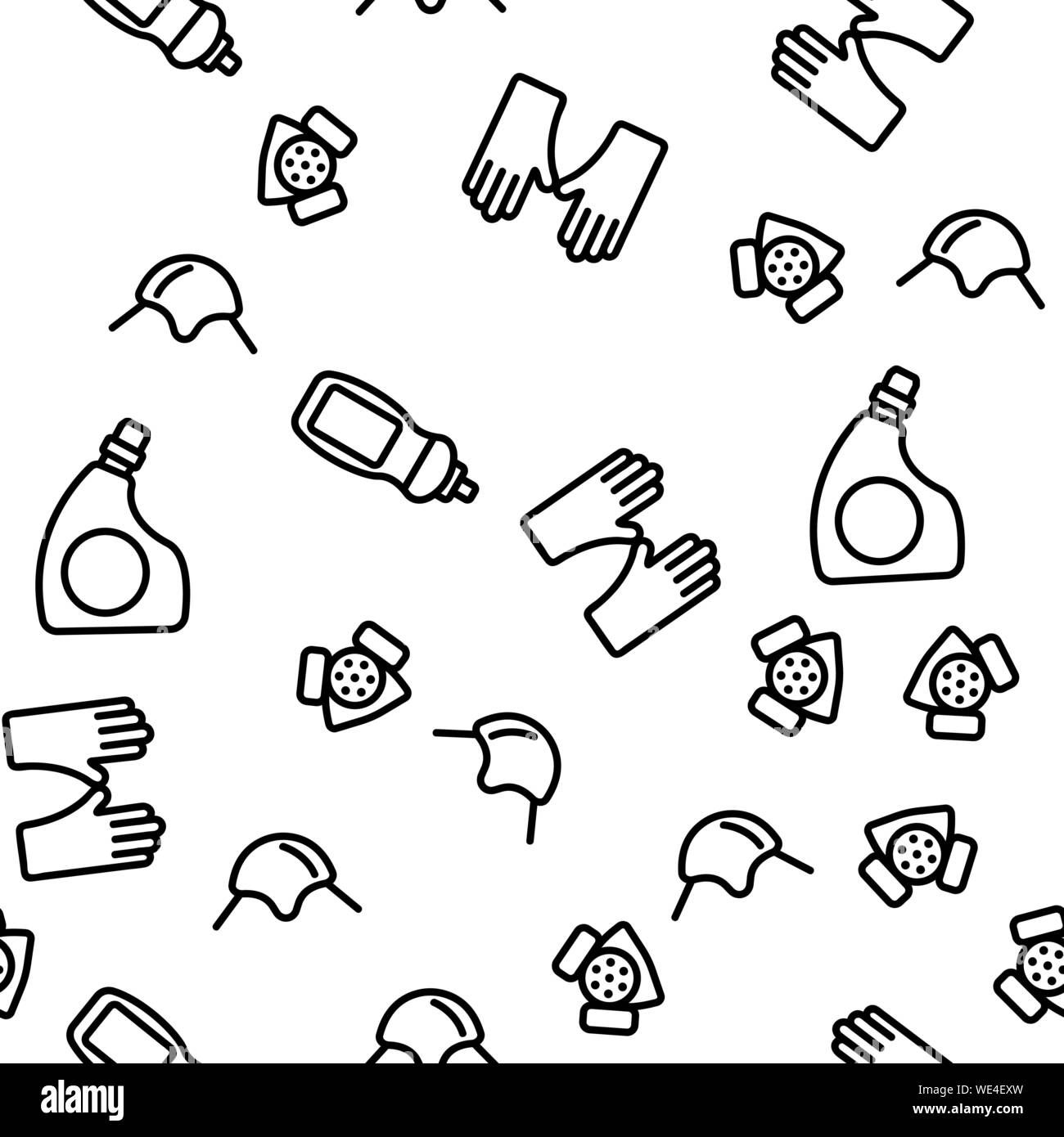 Disinfettante, sostanza antibatterica vettore modello senza giunture Illustrazione Vettoriale