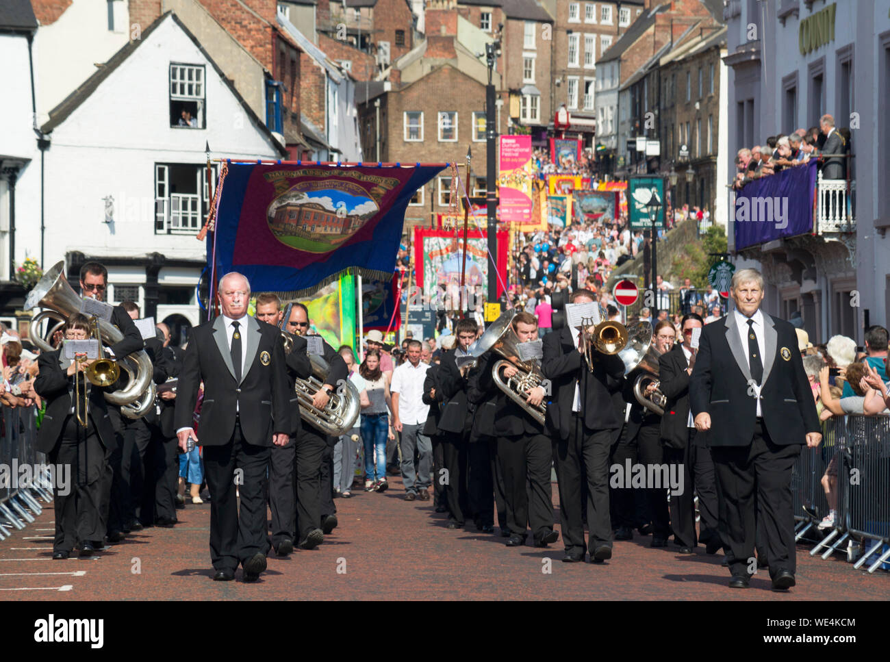 Banda di ottoni, esh winning, Durham dei minatori Gala 2014 Foto Stock