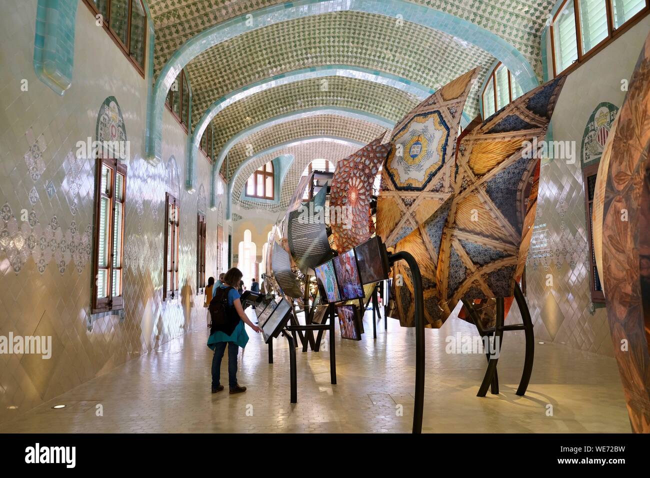 In Spagna, in Catalogna, Barcellona, El Guinardo District Hospital de la Santa Creu i de Sant Pau elencati come patrimonio mondiale dall' UNESCO, con stile modernista architetto Domenech i Montaner Foto Stock