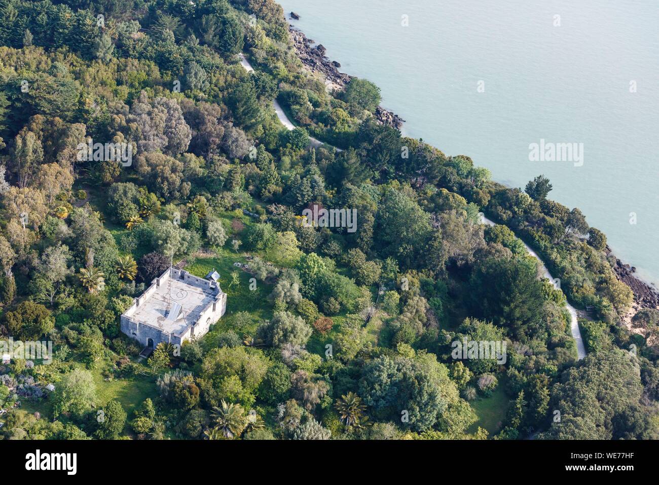 Francia, Charente Maritime, isola di Aix, Coudepont fort (vista aerea) Foto Stock Francia, Charente Maritime, isola di Aix, Coudepont fort (vista aerea) Foto Stock