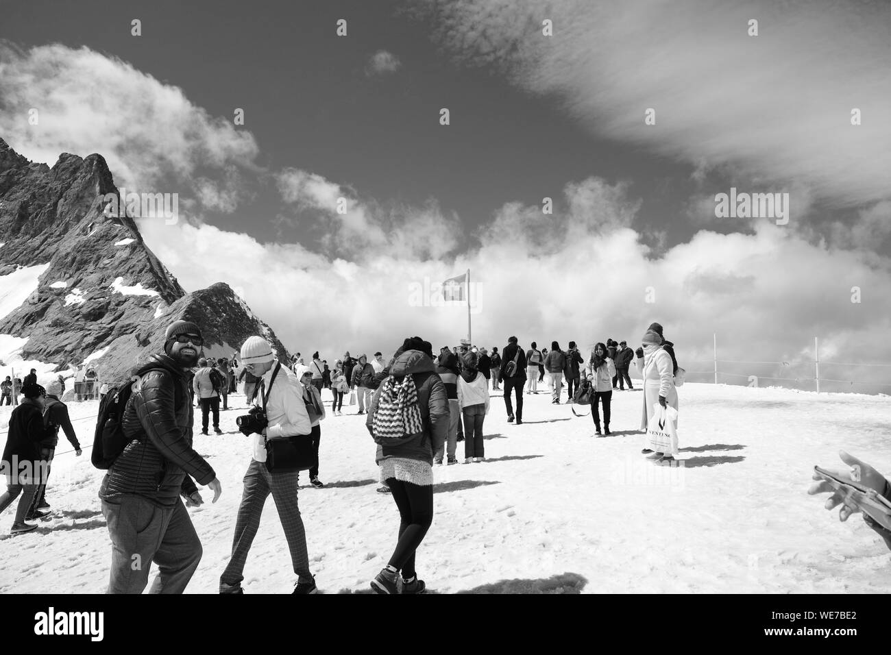 Viste dal Jungfraujoch col Foto Stock