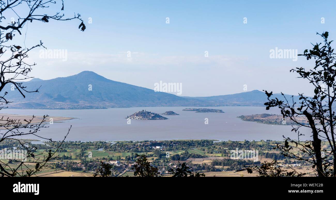 Messico, Michoacan stato, Patzcuaro, Lago Patzcuaro e Janitzio Island Foto Stock