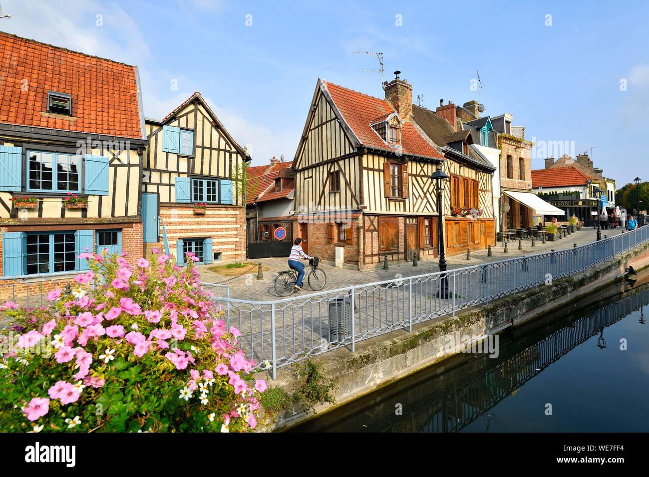 Francia, Somme, Amiens, Saint-Leu distretto, Rue Motte Foto Stock