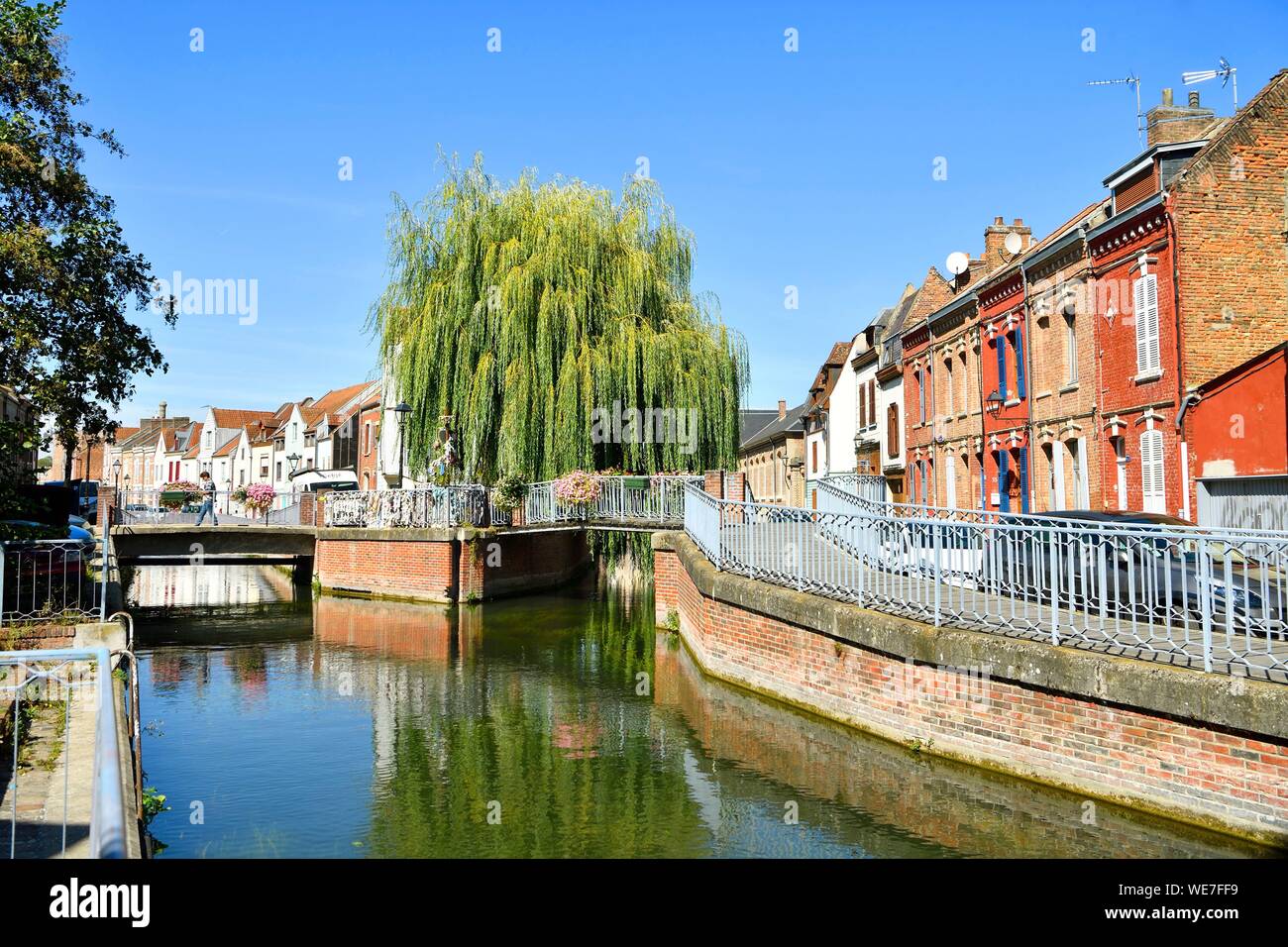 Francia, Somme, Amiens, Saint-Leu distretto, Rue Motte Foto Stock