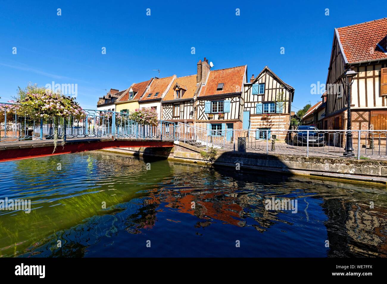 Francia, Somme, Amiens, Saint-Leu distretto, Rue Motte Foto Stock