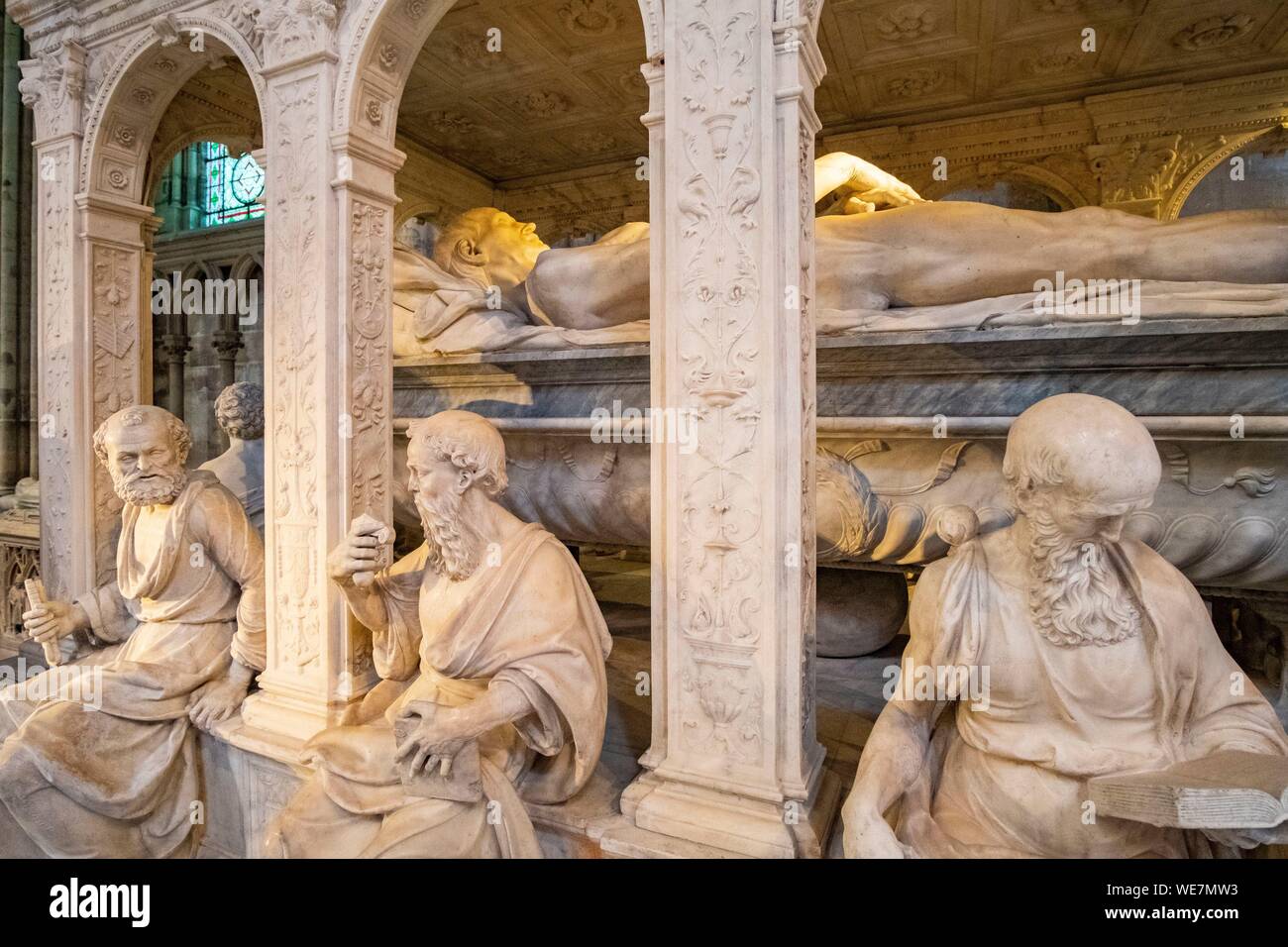 Francia, Seine Saint Denis, Saint Denis, la Basilica Cattedrale, la tomba di Luigi XII e Anna di Bretagna Foto Stock