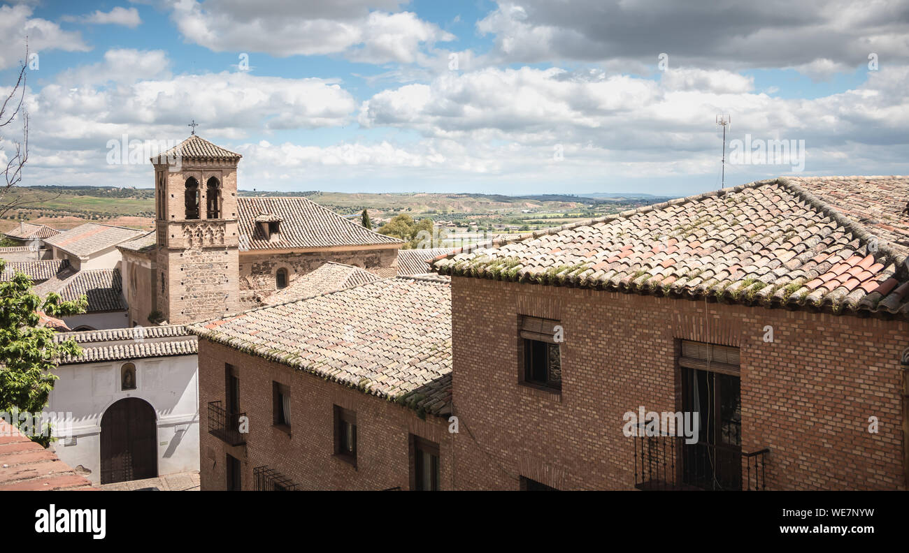 Toledo, Spagna - 28 Aprile 2018: dettagli architettonici del Protomonas Casa Madre dell'ordine della Immacolata Concezione nella storica città cen Foto Stock