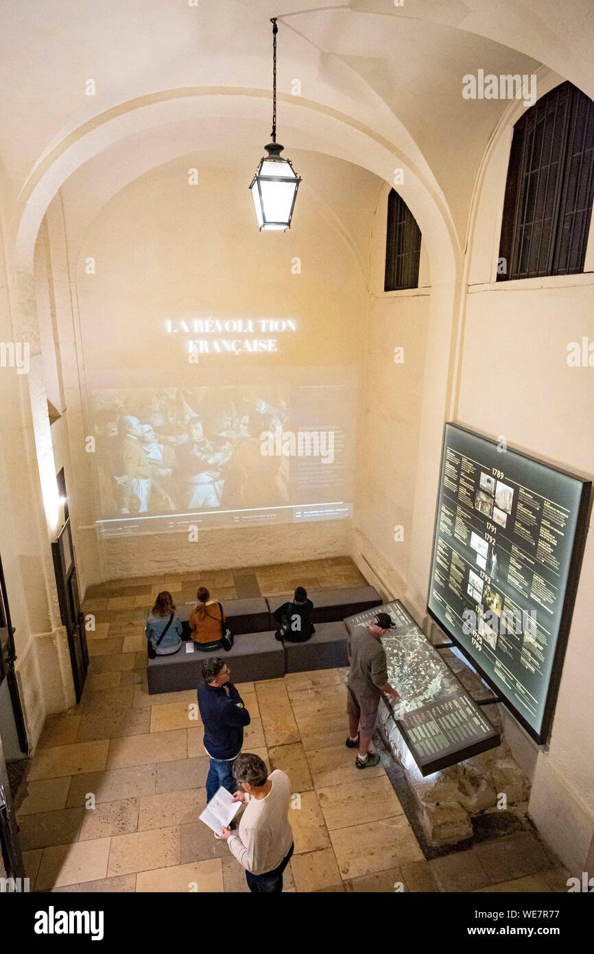 Francia, Parigi, zona elencata come patrimonio mondiale dall' UNESCO, Ile de la Cite, la Conciergerie nel Palais de Justice Foto Stock