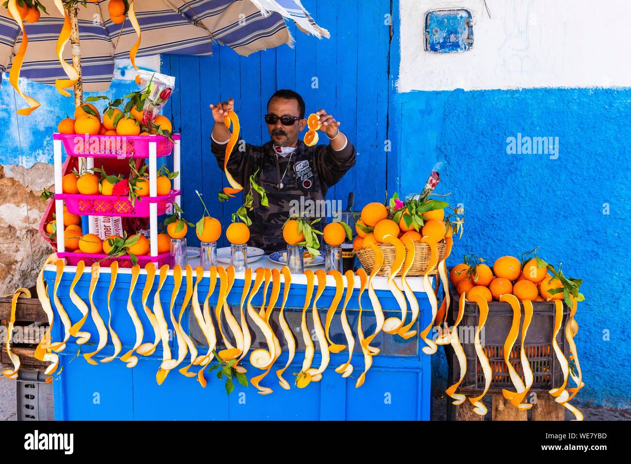 Il Marocco, Rabat, elencato come patrimonio mondiale dall UNESCO, Udayas kasbah (Kasbah des Oudaïas) Foto Stock